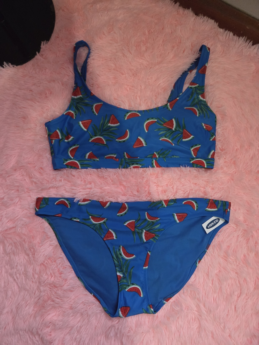 Old Navy Blue Watermelon Print Bikini Set